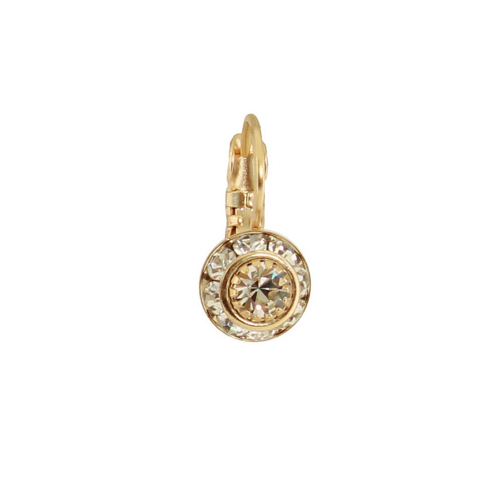 Gold Austrian Crystal Disc