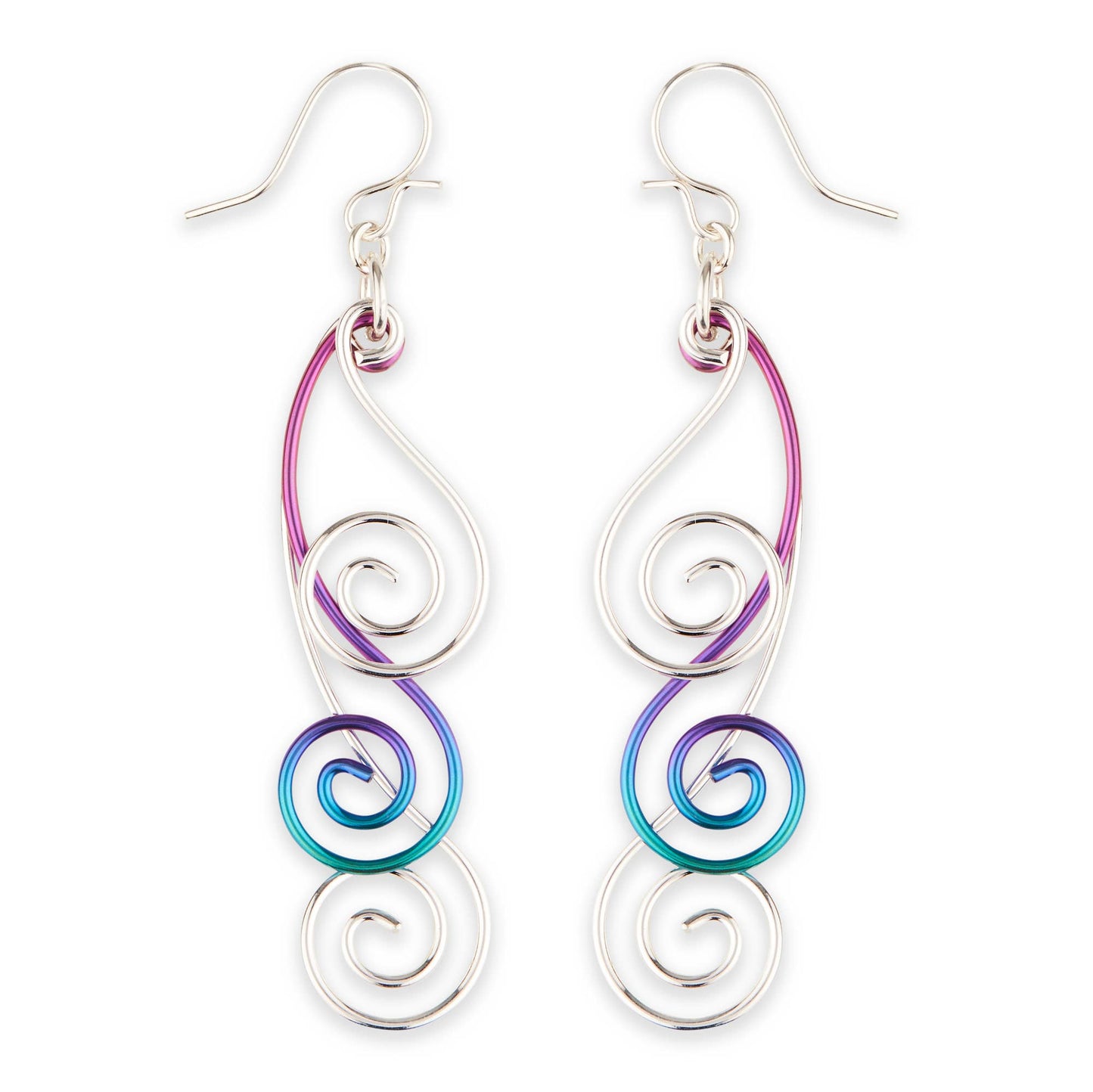 Repeating Swirl Dangle Earring