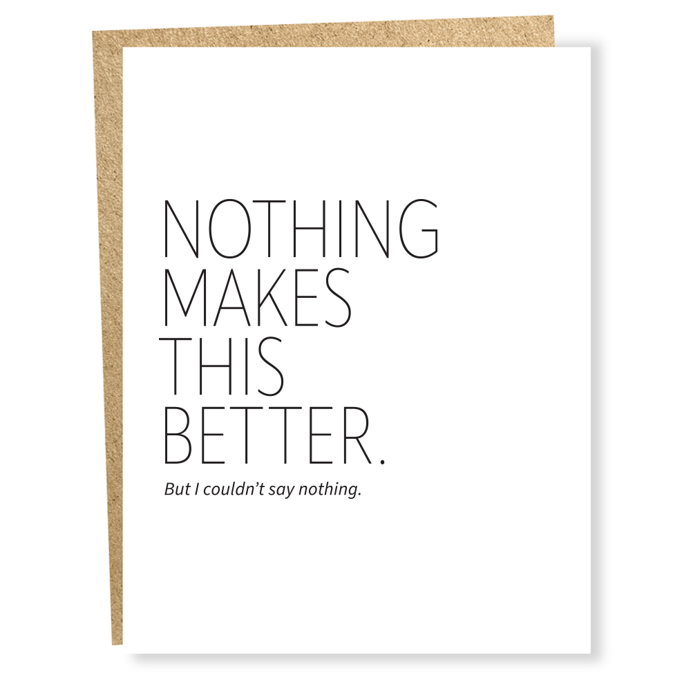 #1625: Say Nothing Card