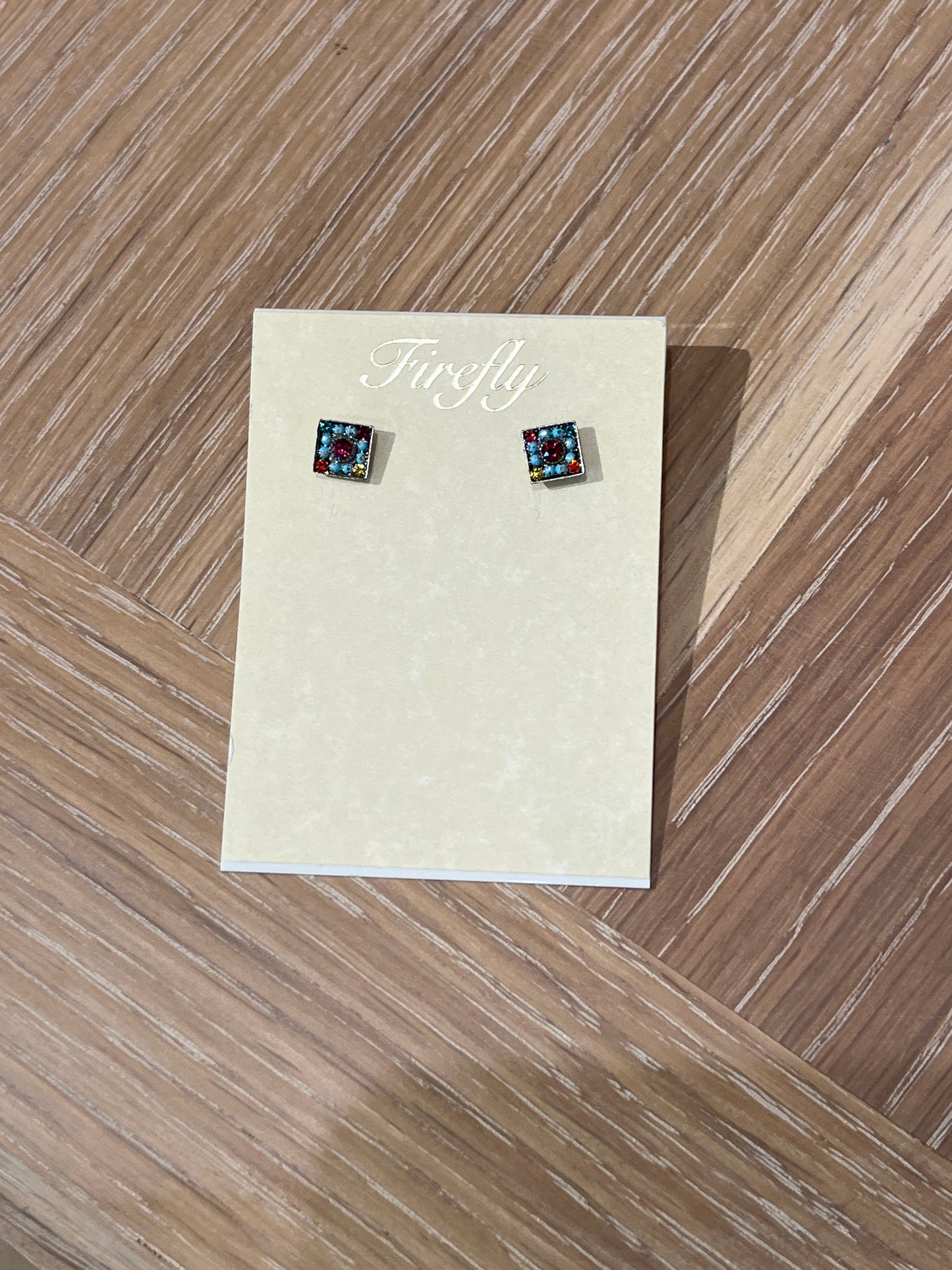 Diamond shape post earring