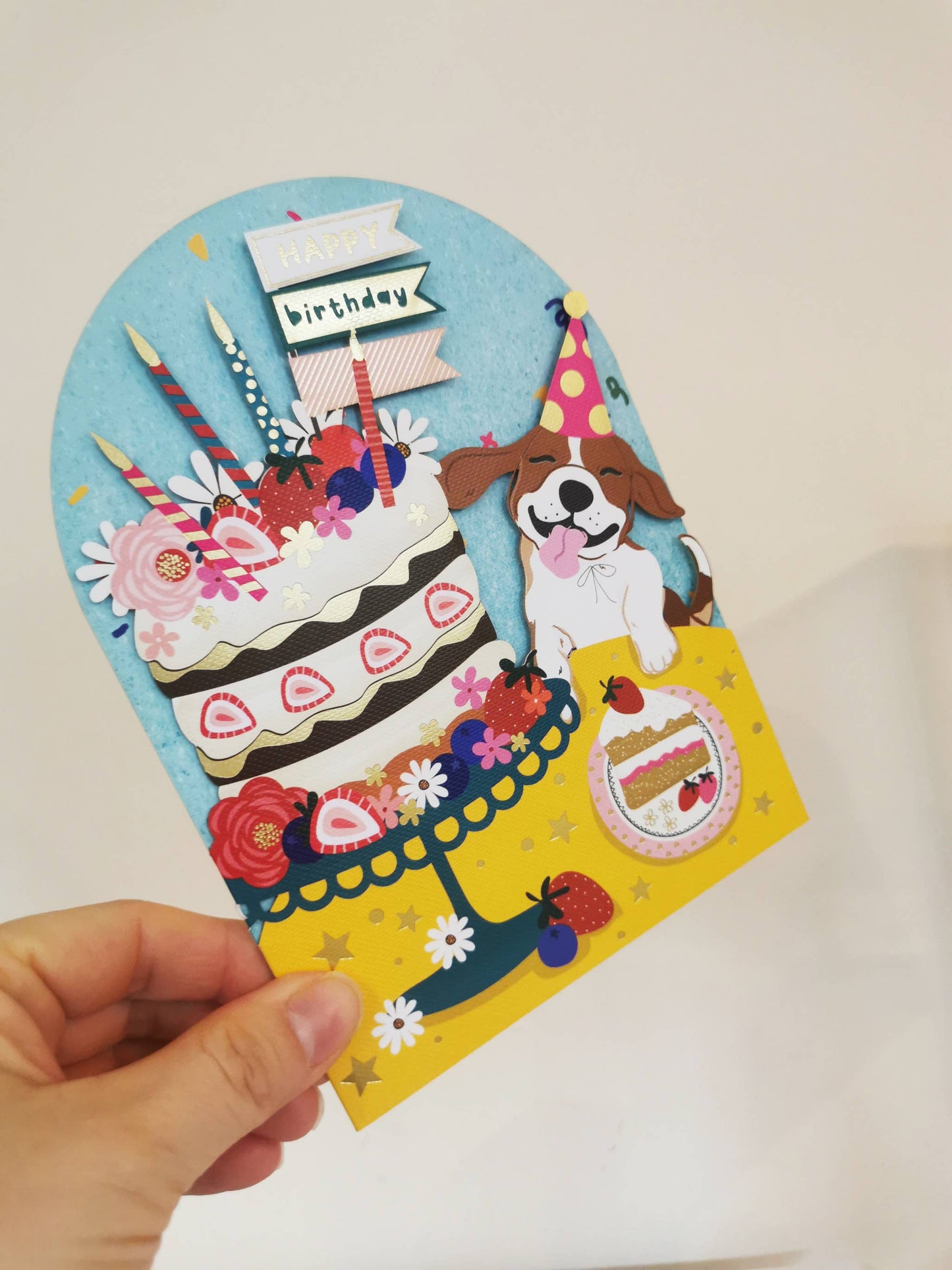 Birthday Cake Message in a Bottle Card