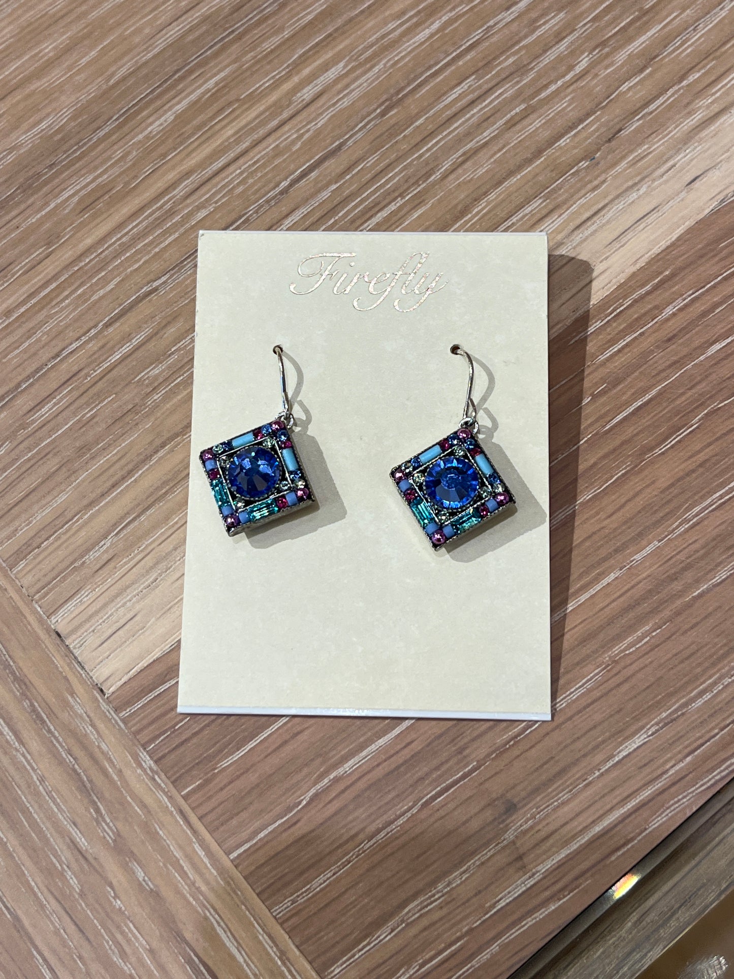 Sq Lg Stone Crystal Dangle