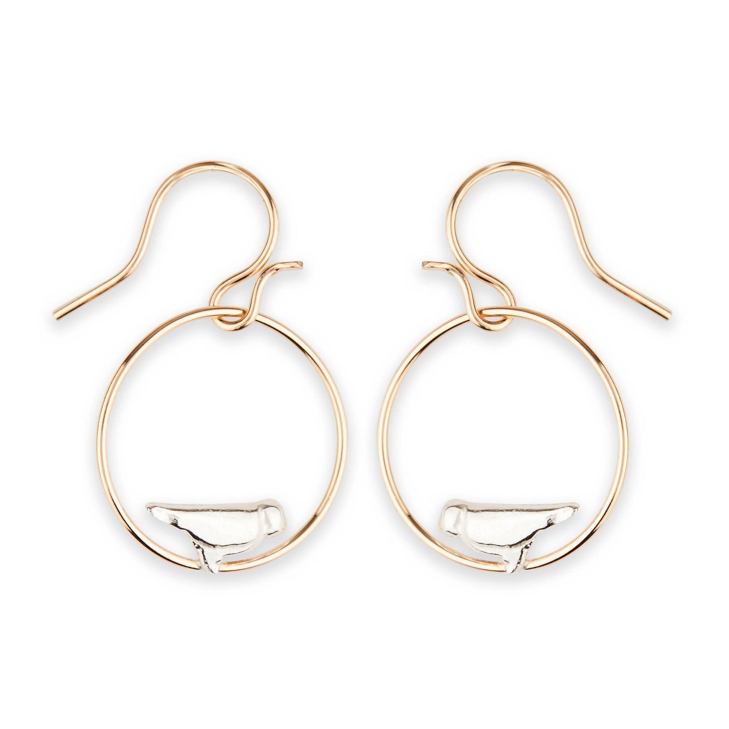 Bird Perched on Wire Dangle Earring