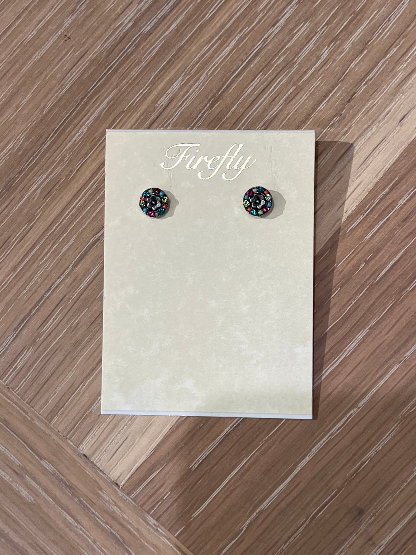 933 Round Mosaic post earring