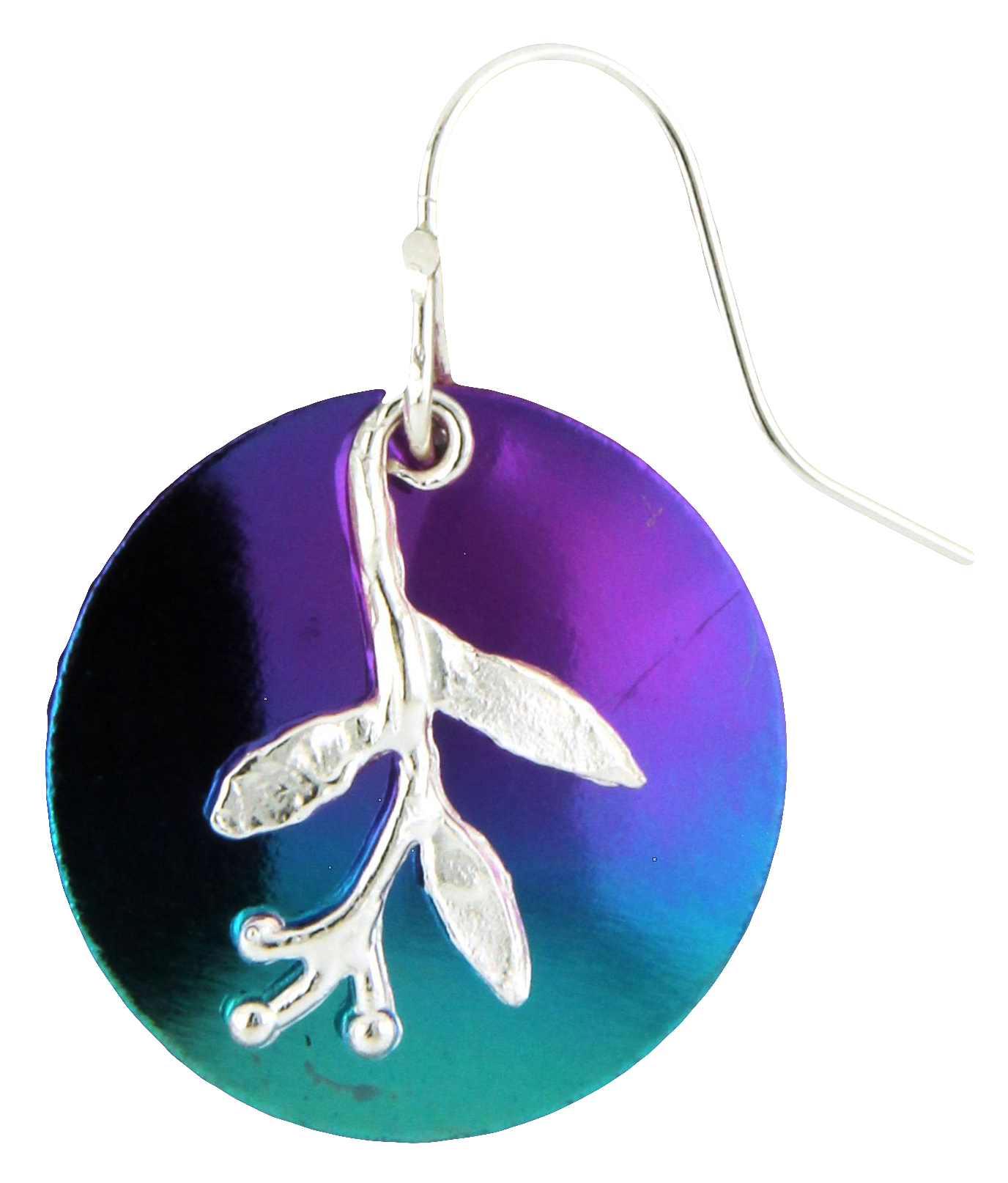 Circled Berry Leaf Earring