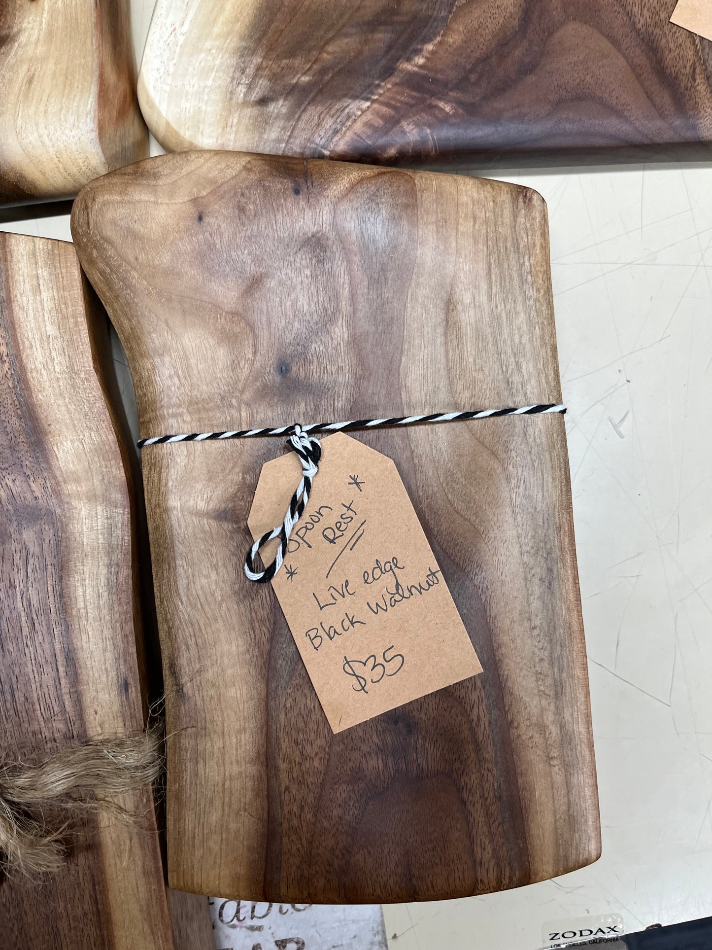 Serv. Spoon Rest Blk. Walnut