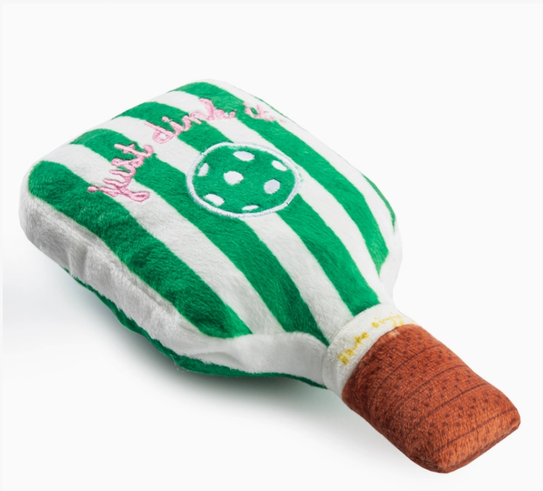 Green Stripe Pickleball Paddle Dog Toy
