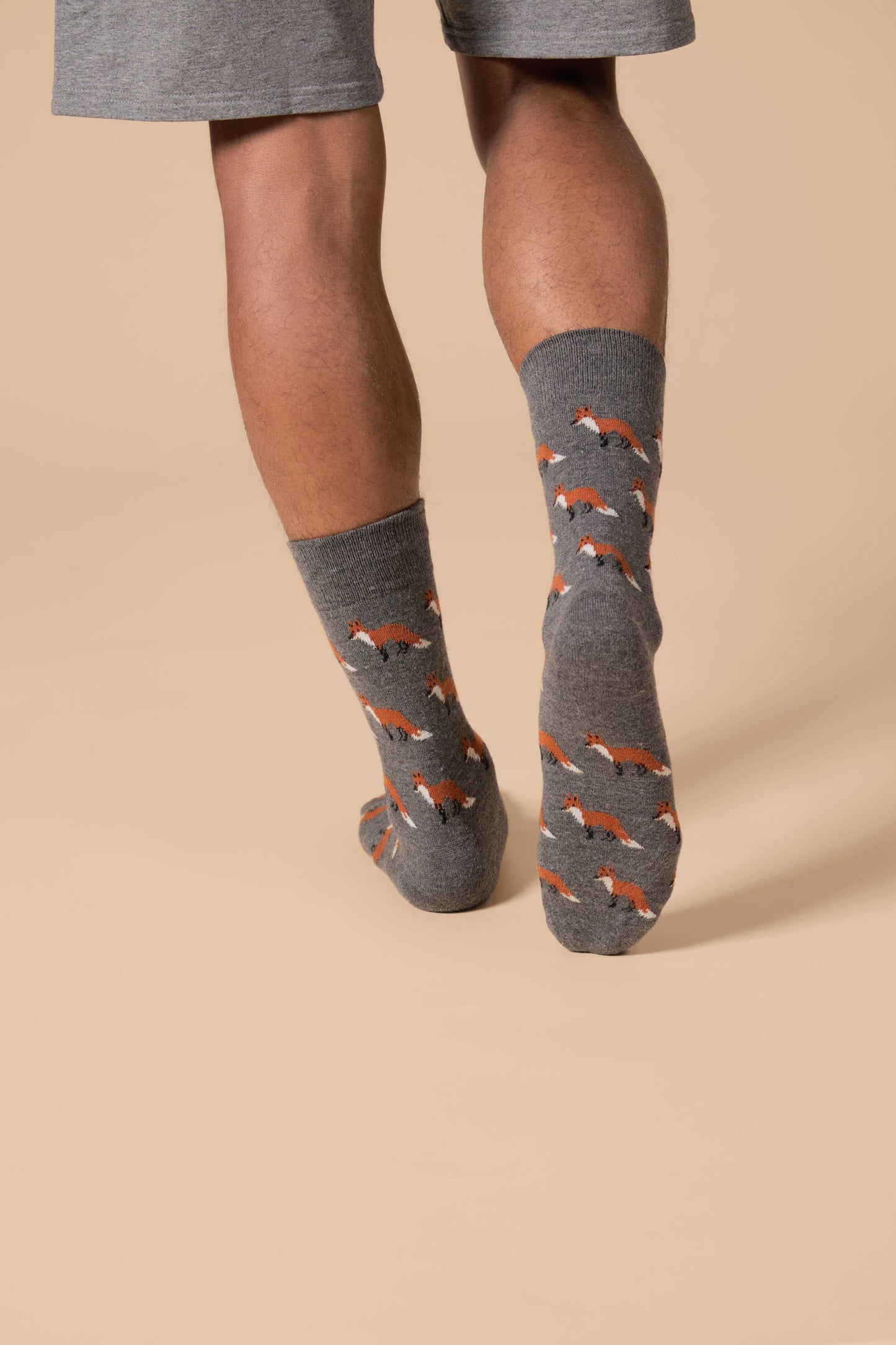 MeMoi Fox Cashmere Blend Men's Crew Socks
