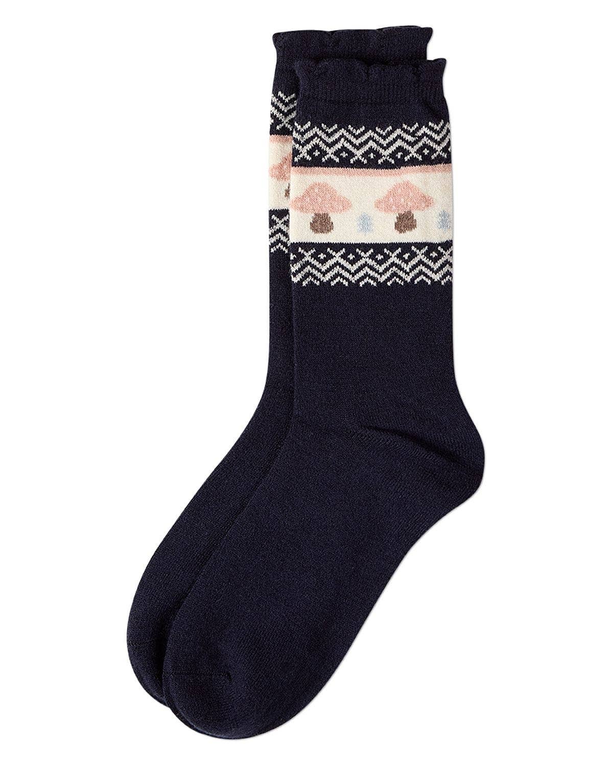Mushroom Fairisle Cashmere Crew