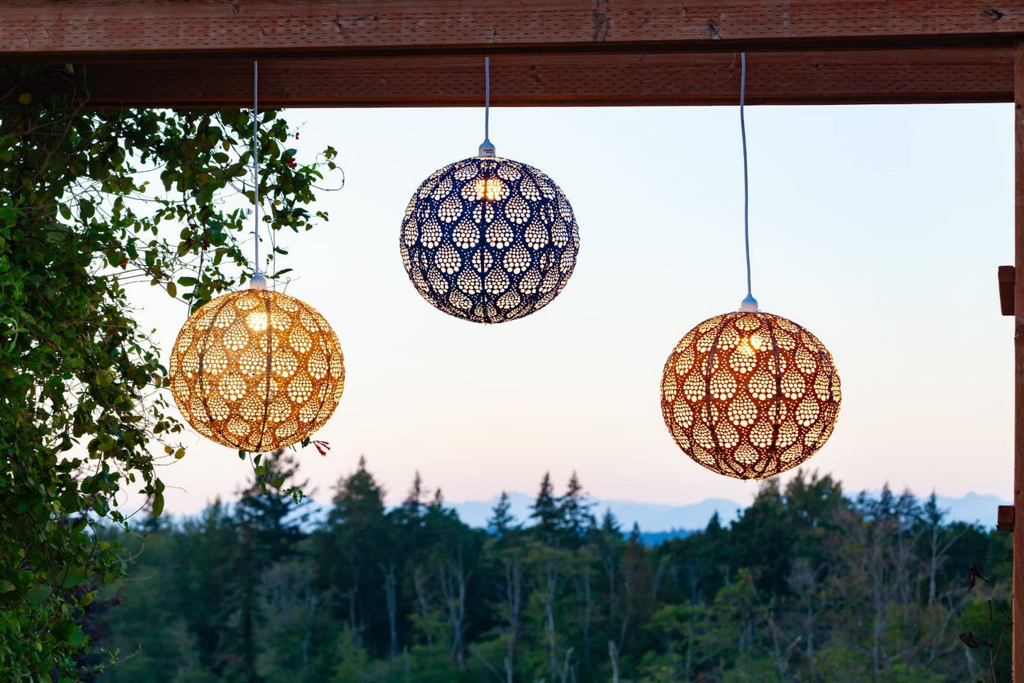 Stella Nova Outdoor Pendent Light - Dewdrop 18" Copper