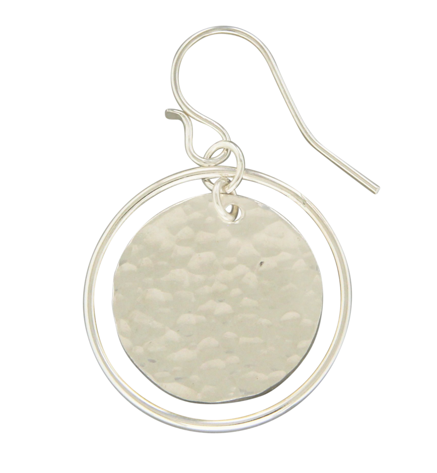 Hammered Orbit Disc Earring