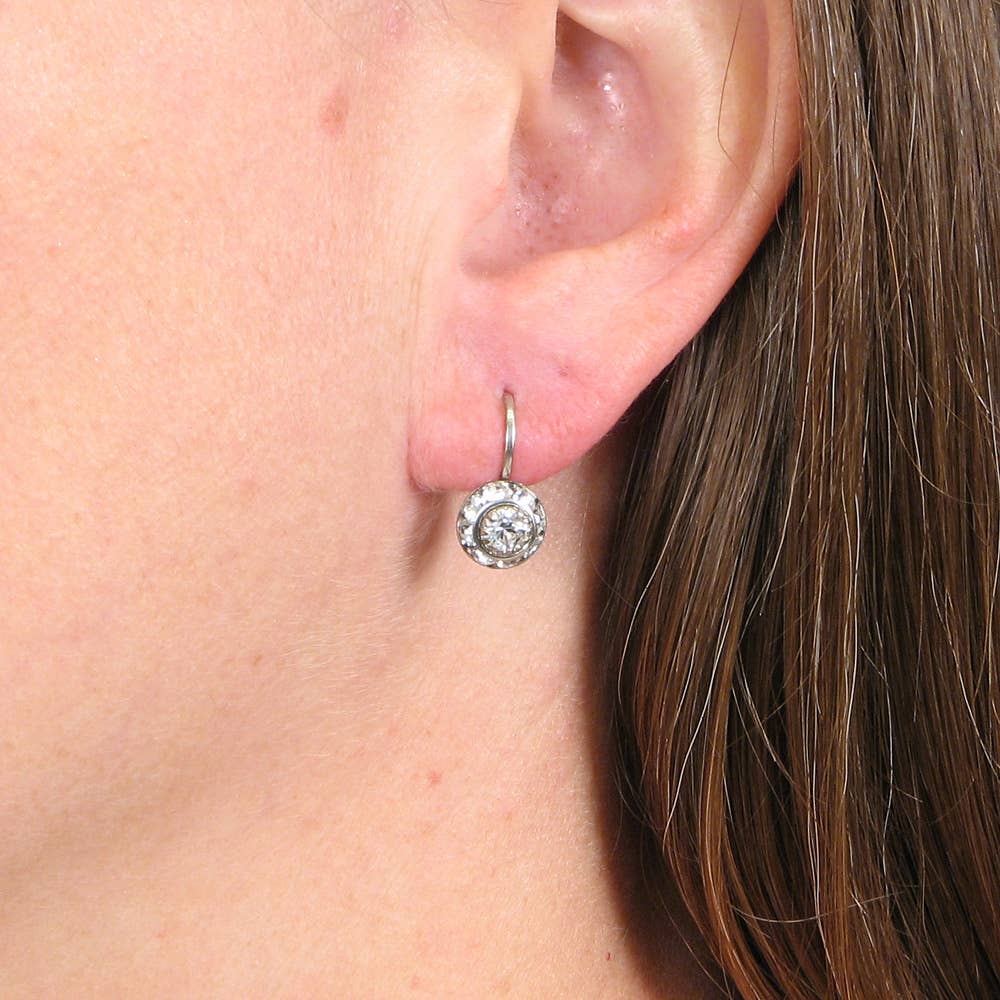 Crystal Disc Earring