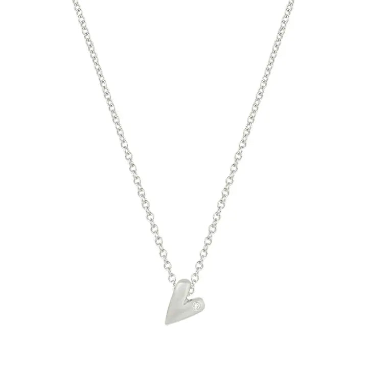 Heart w/2 ct. Diamond neck SS