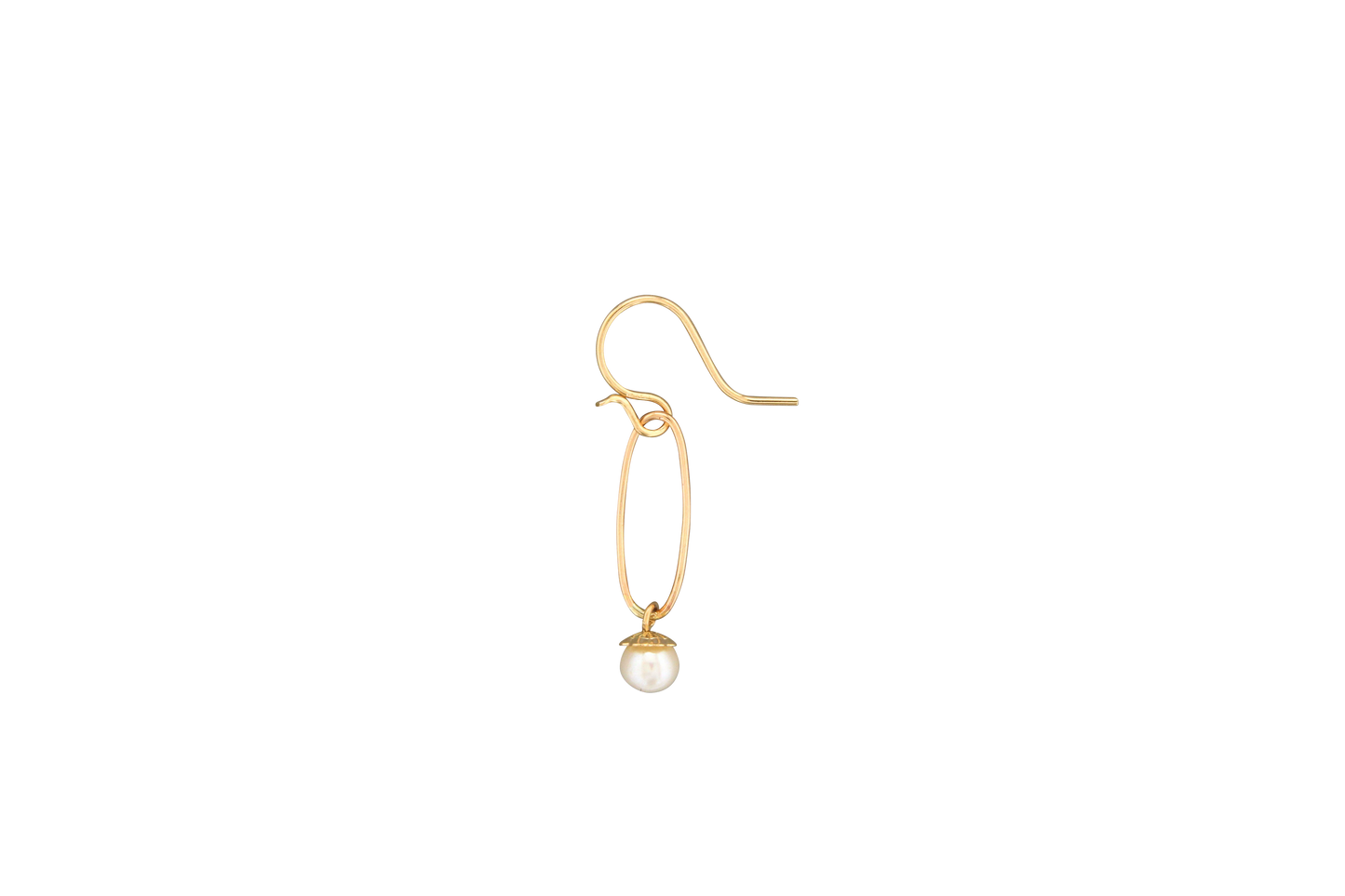 Pearl Oval Drop Earrings