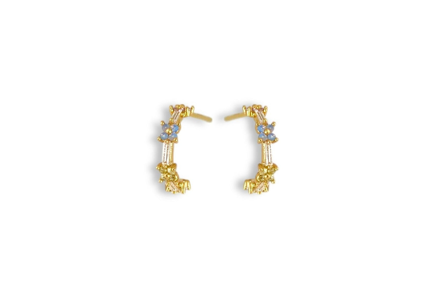 Mixed shape CZ hoops