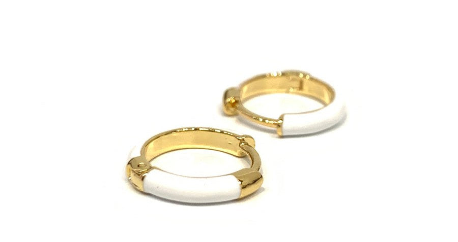 Enamel Hoop Earring