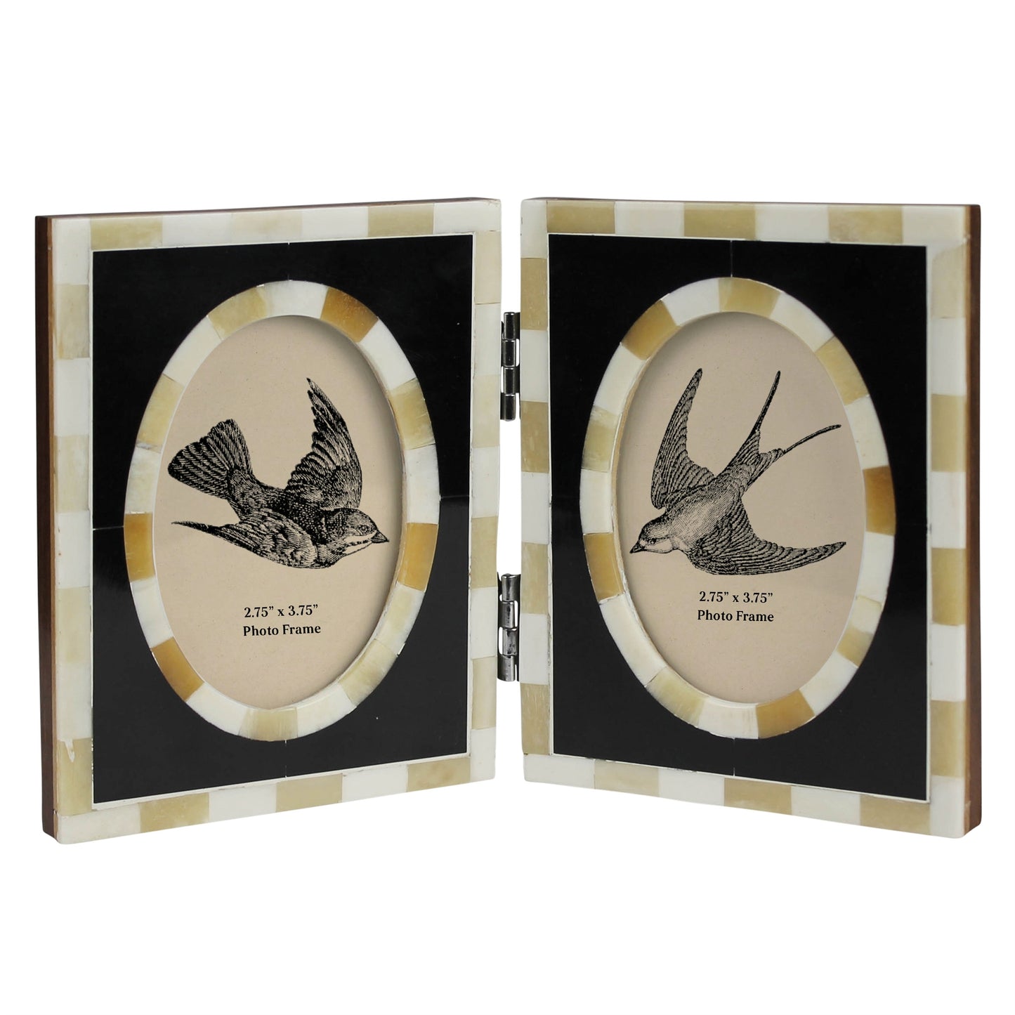 Double Frame Horn & Bone 2.75x3.75