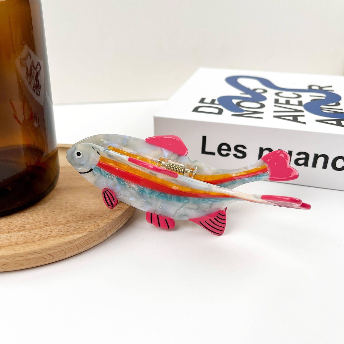 Fish Hair Acetate Claw Clip