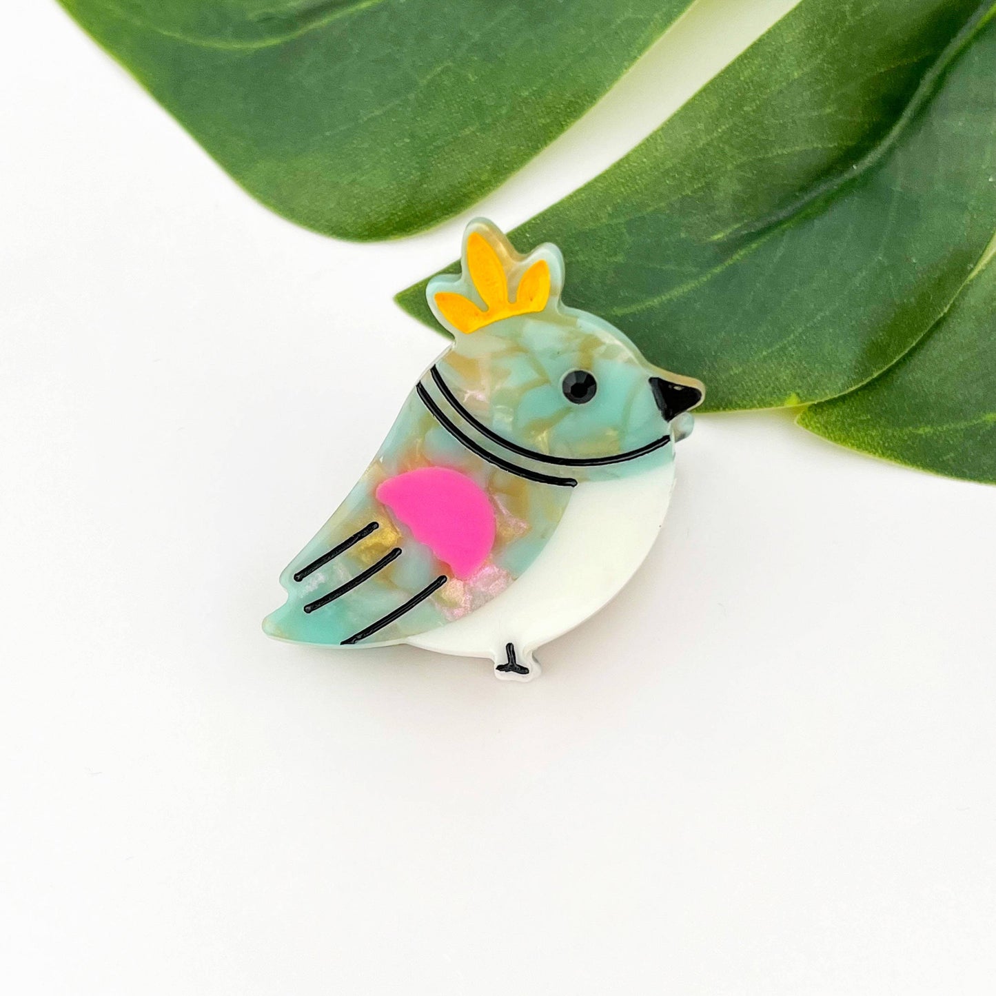 Cute Mini Bird Hair Claw Clip, Acetate Hair Accessories