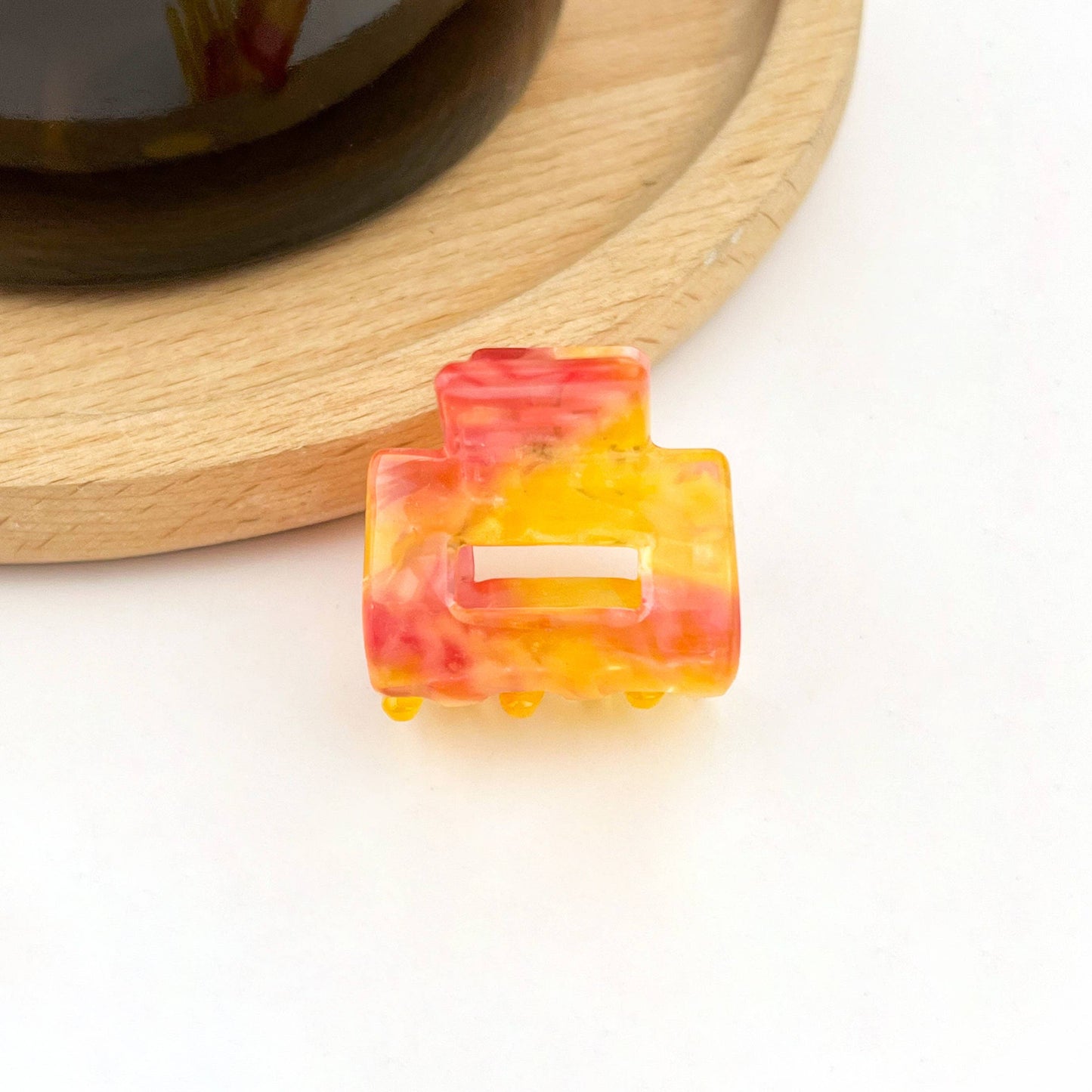 0.98'' Acetate Colorful Mini Square Hair Claw Clip