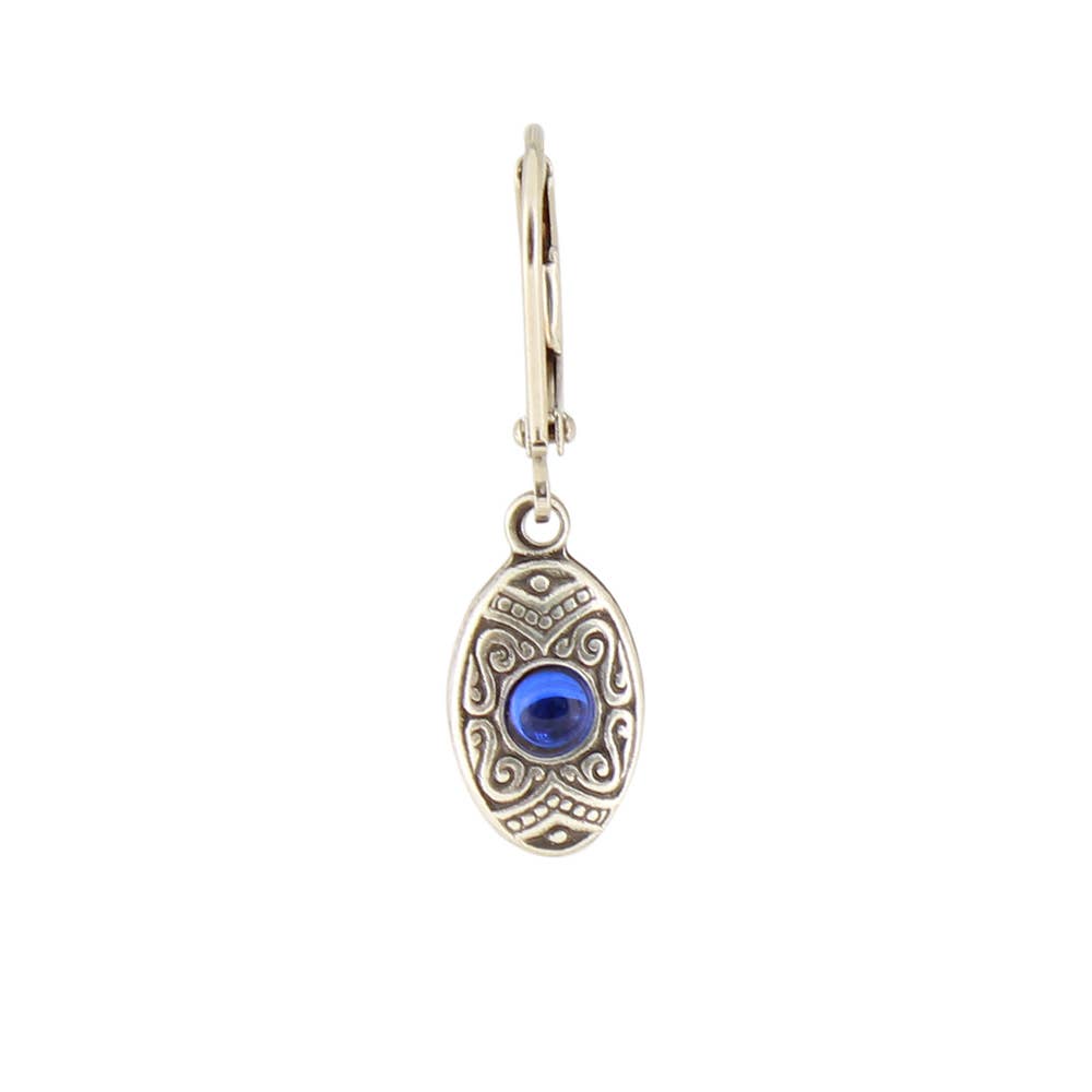 Etched Oval Earring