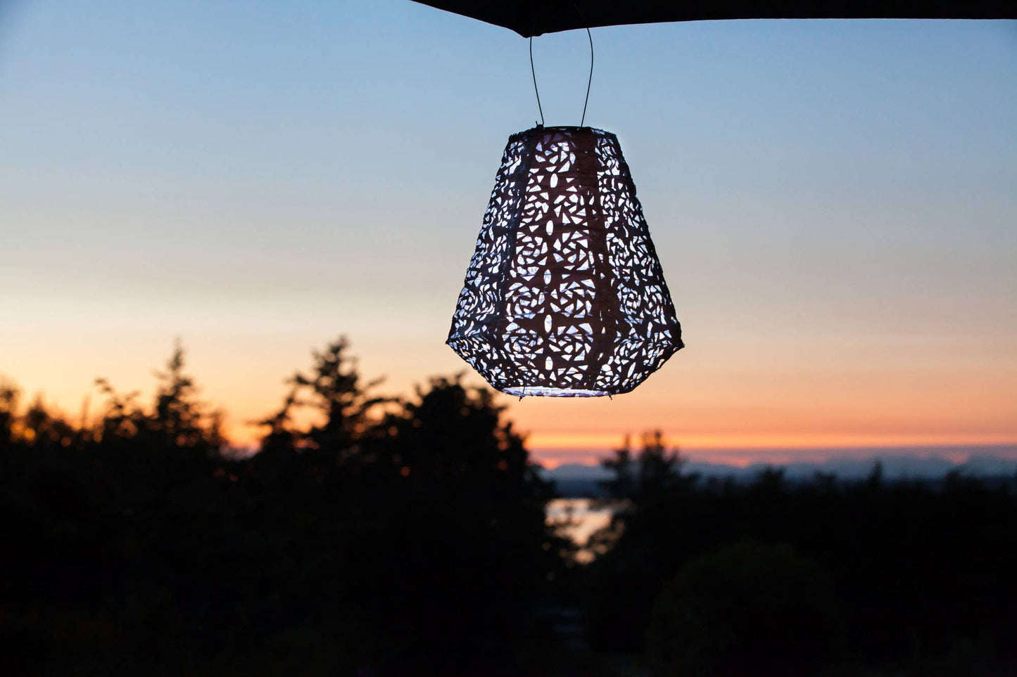 Stella Prism 11" Solar Lantern - Metallic Orchid