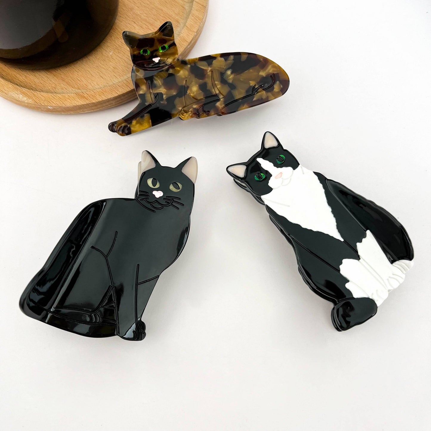Sitting Cat Hair Claw Clip
