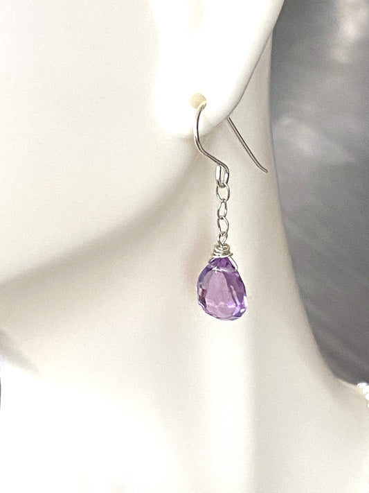 Pink Amethyst on Sterling Silver
