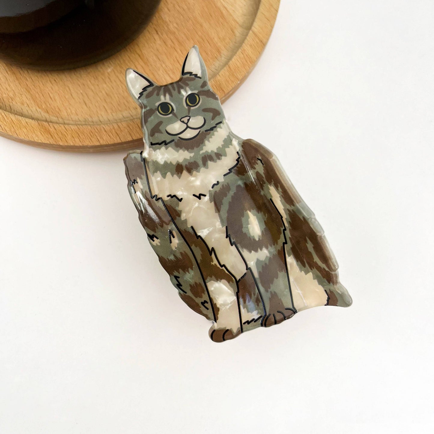 Sitting Cat Hair Claw Clip