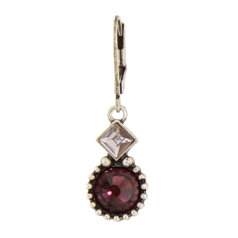 Stacked Granulated Crystal Earring