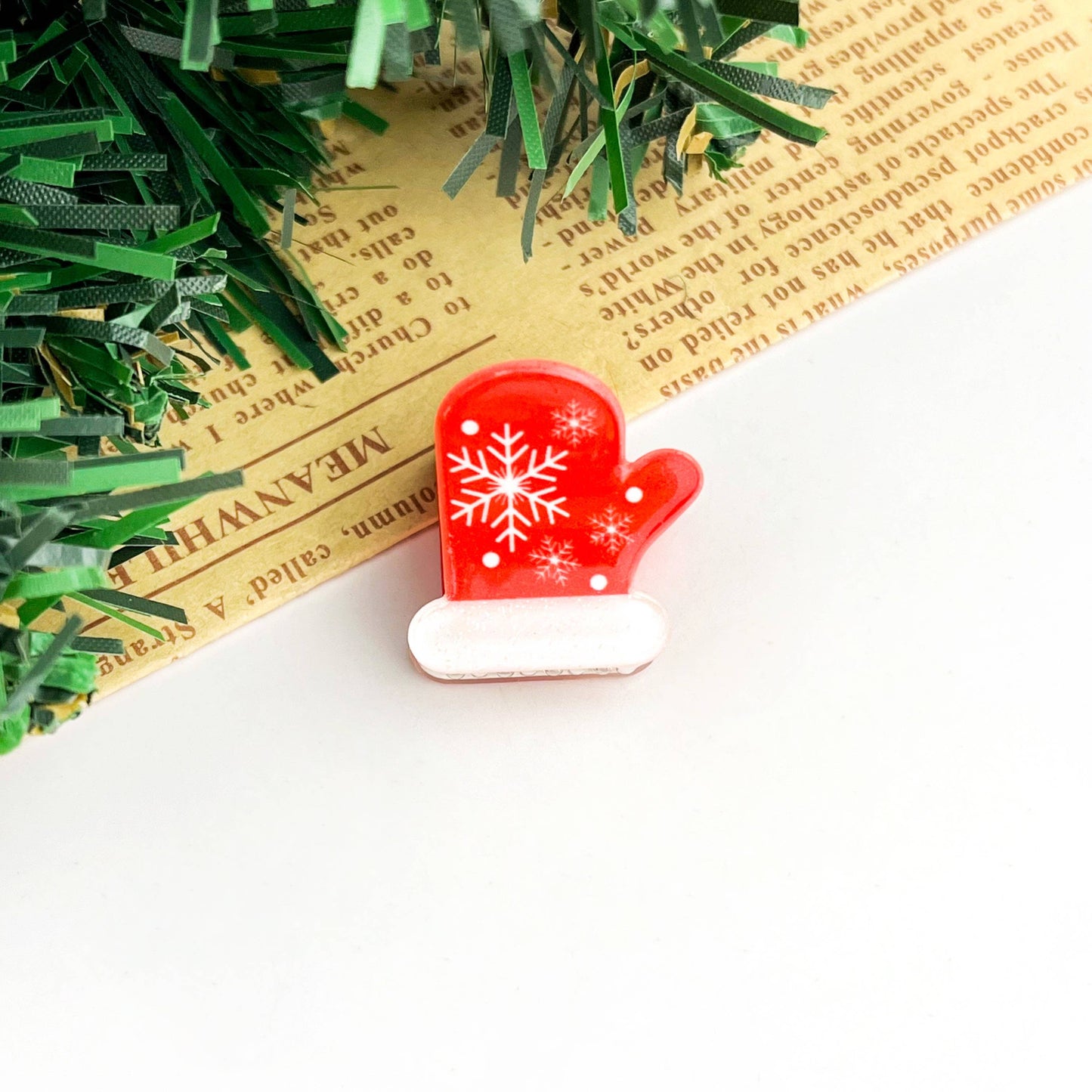 Christmas Glitter Mini Hair Claw Clip