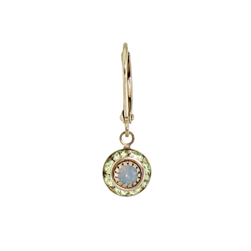 Crystal Disc Dangle Earring