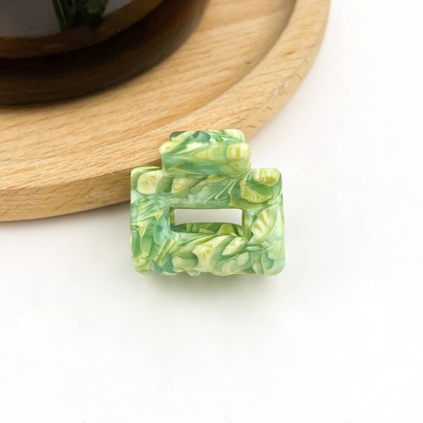 0.98'' Acetate Colorful Mini Square Hair Claw Clip