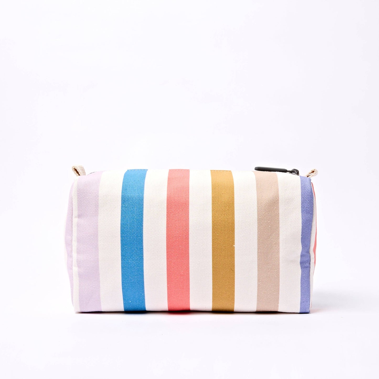 Mayfair Wash Bag in Pastel Multi Stripe Cotton Canvas