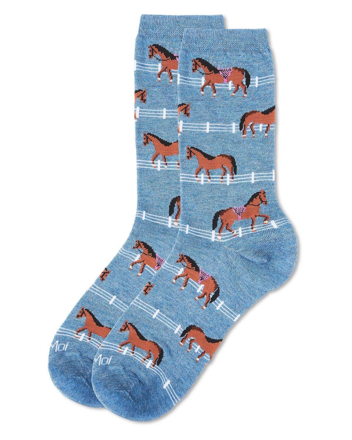 MeMoi Show Pony Bamboo Blend Crew Socks