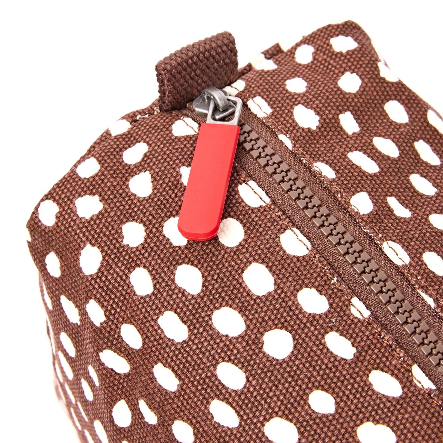Mayfair Wash Bag in Brown Spot Cotton Canvas