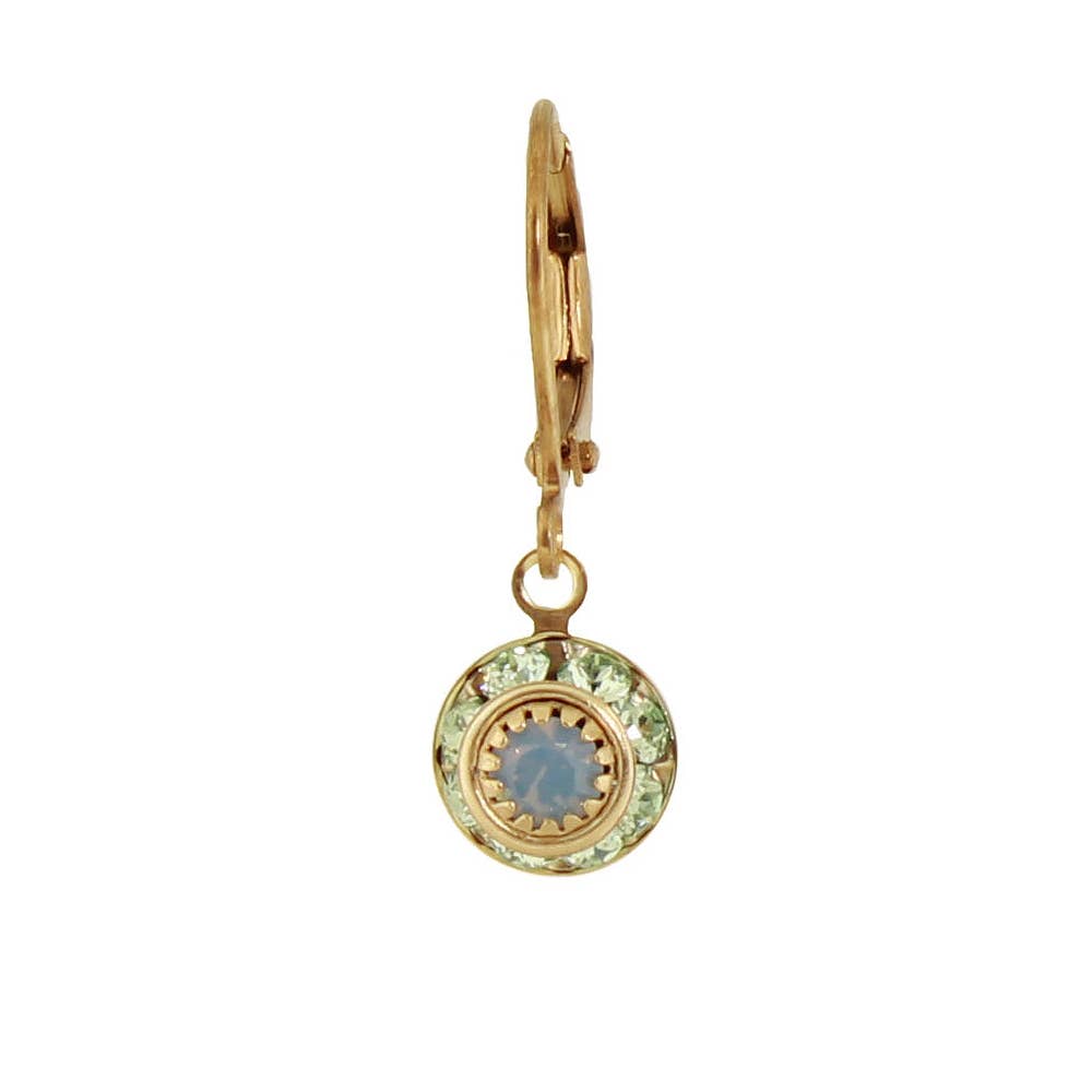 Gold Crystal Disc Dangle