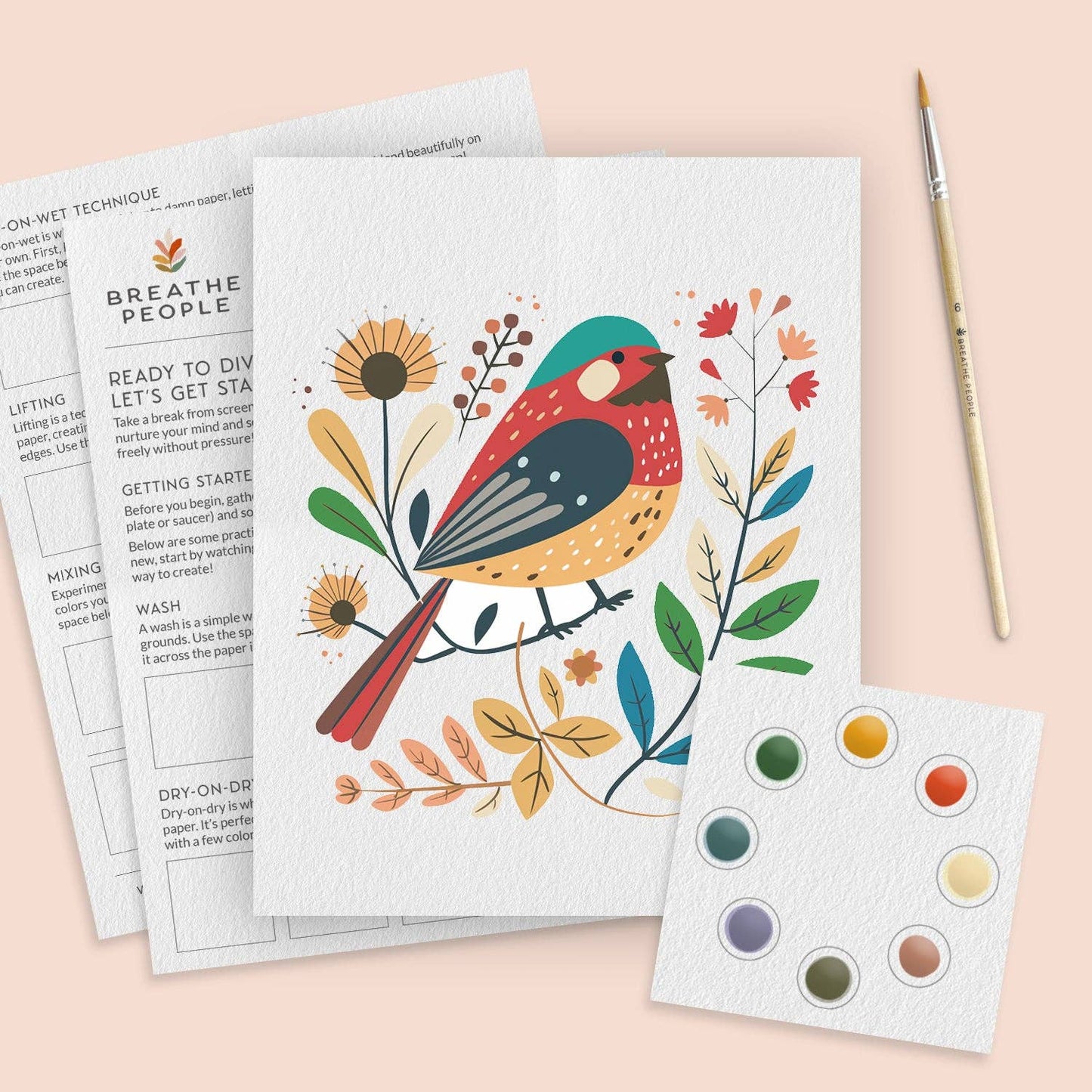 All-In-One Sweet Bird Watercolor Paint Set