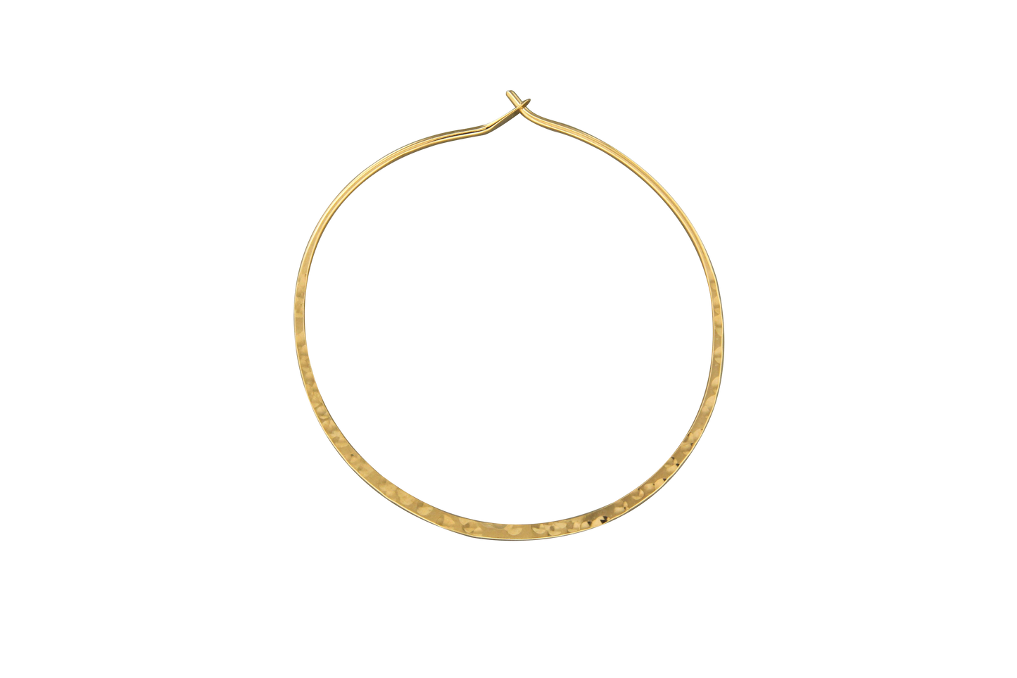 18 Gauge Hammered Hoop Earring Available in Sizes 25mm-50mm