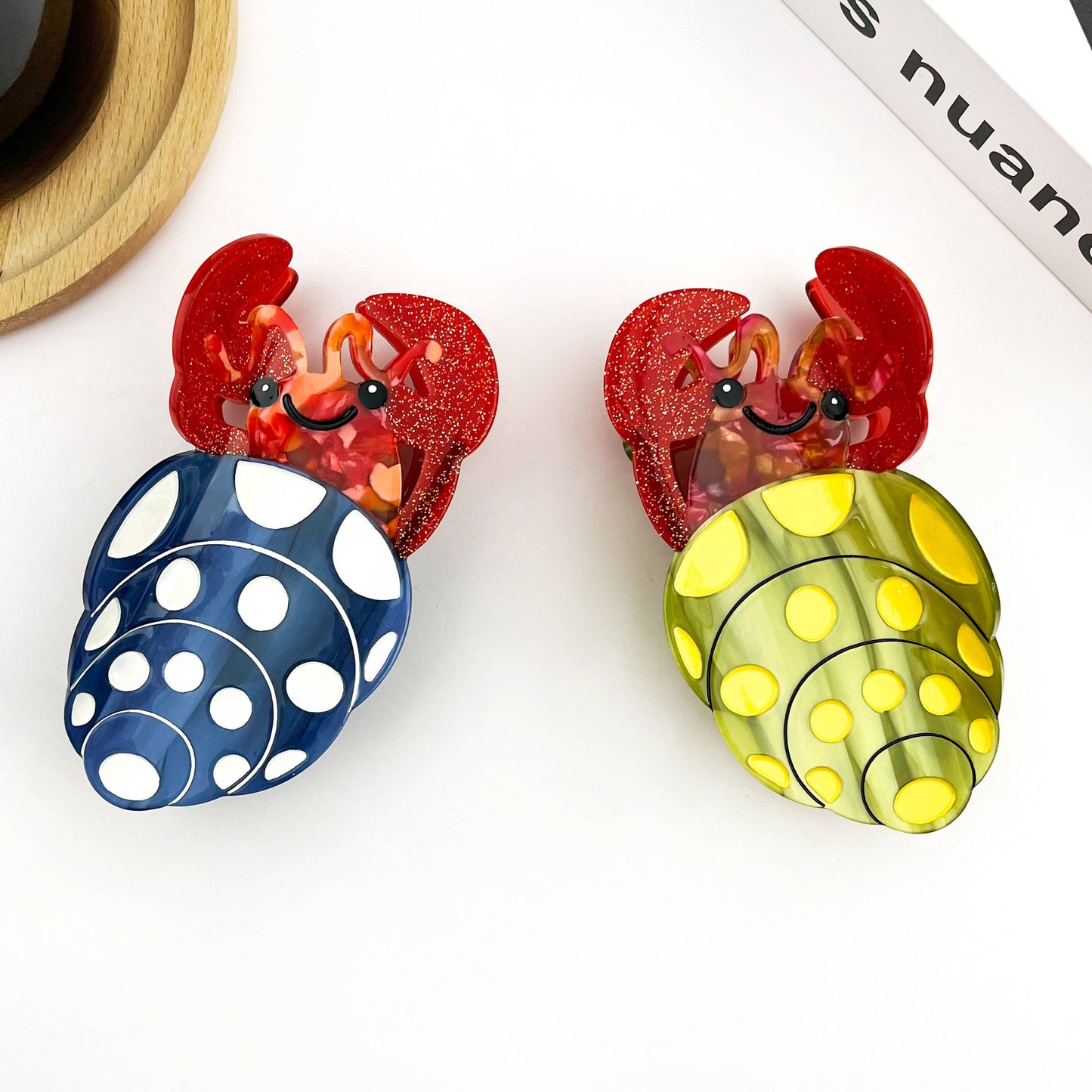 Hermit Crab Claw Clip, Acetate Hair Clip