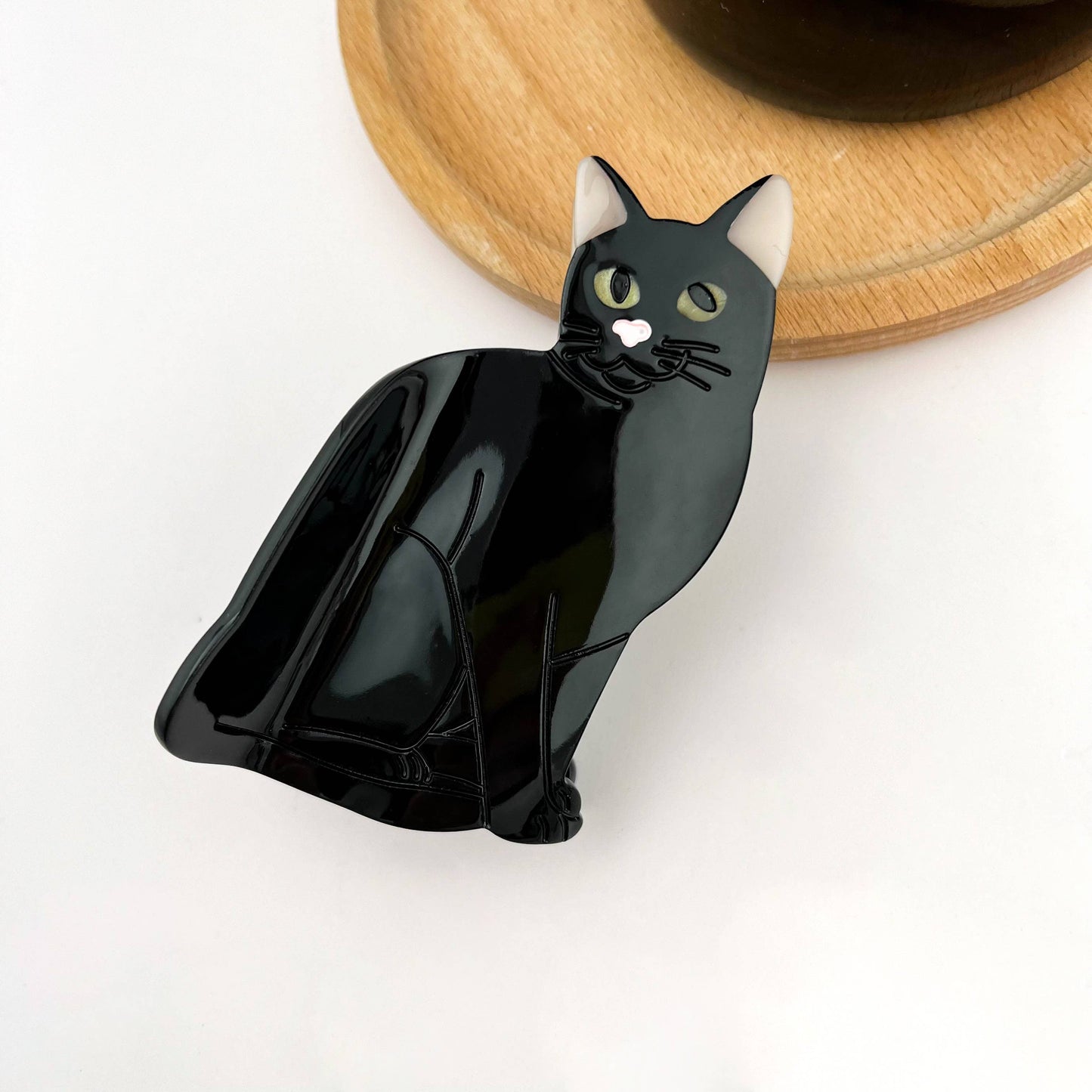 Sitting Cat Hair Claw Clip