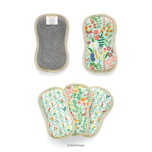 Wildflowers Microfiber Scrubbie Set