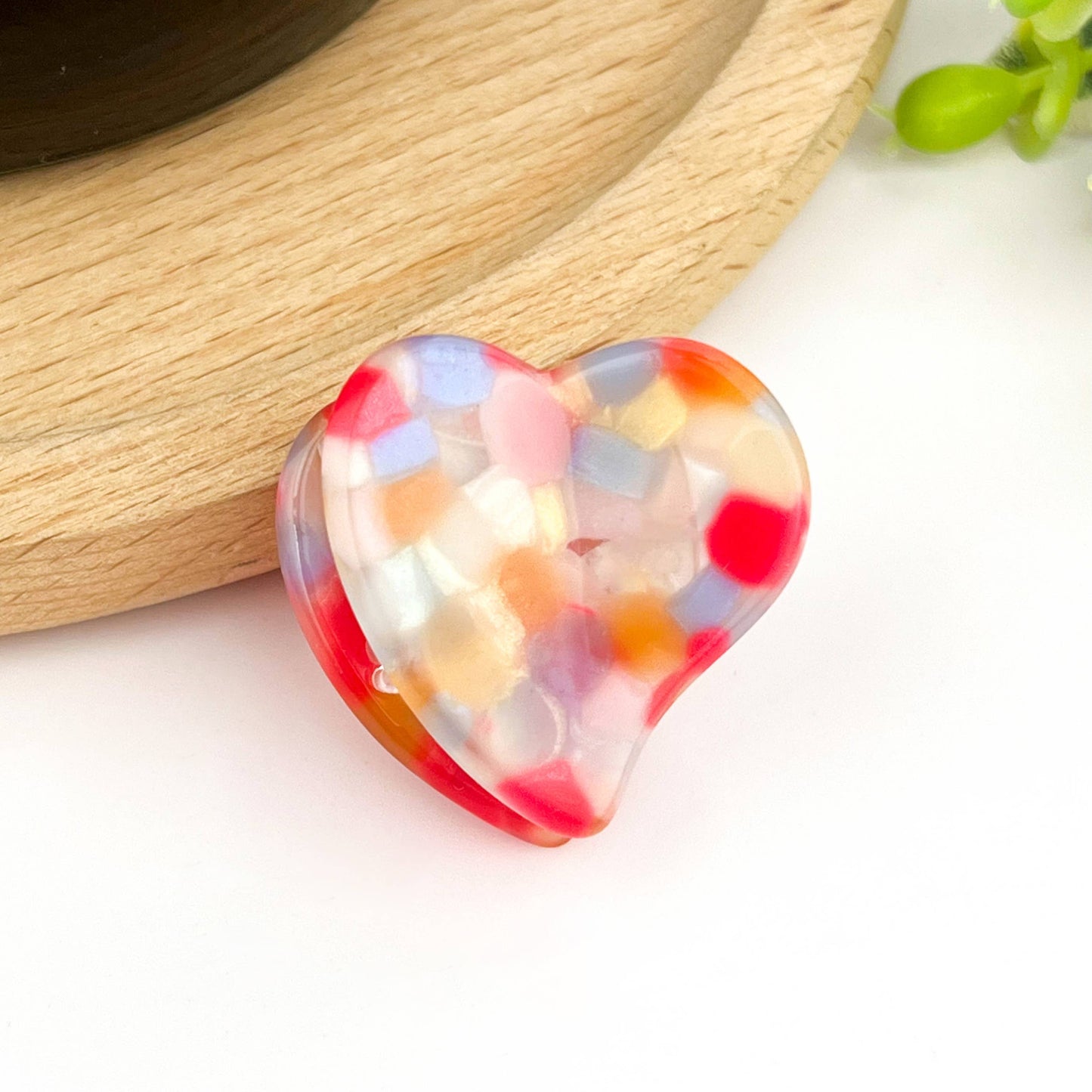 Cute Mini Heart Acetate Claw Clip, Valentine's Day Hair Clip