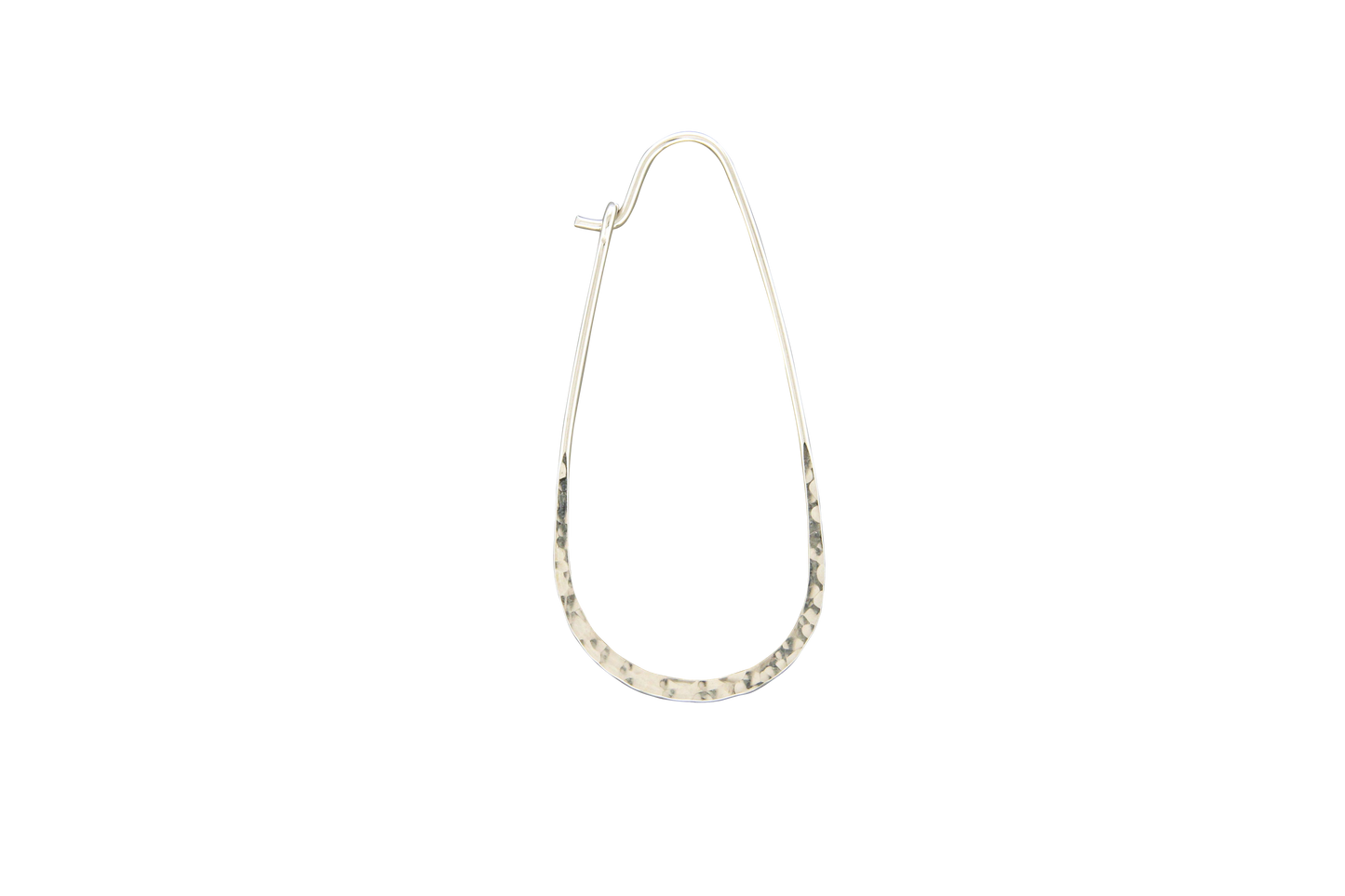 Elongated Tear Drop Hoop Earrings