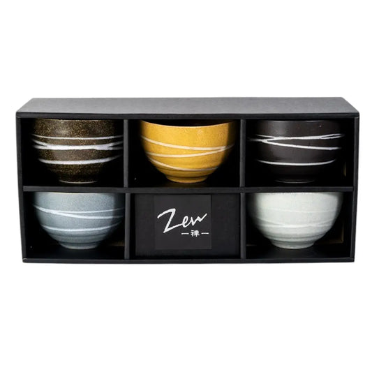 5 Piece Tea Cup Bowl