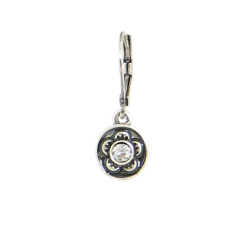 Crystal Enamel Flower Earring