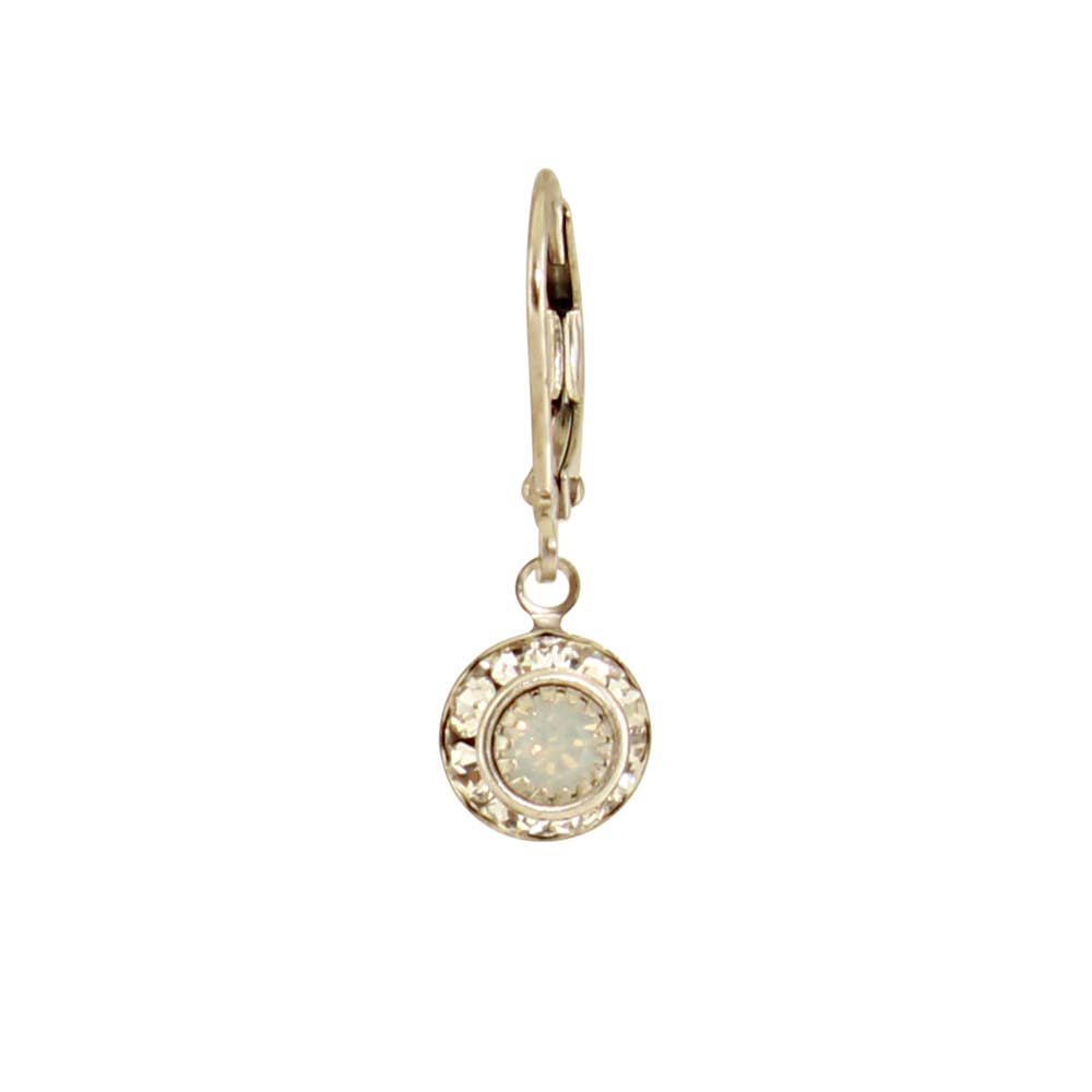 Crystal Disc Dangle Earring
