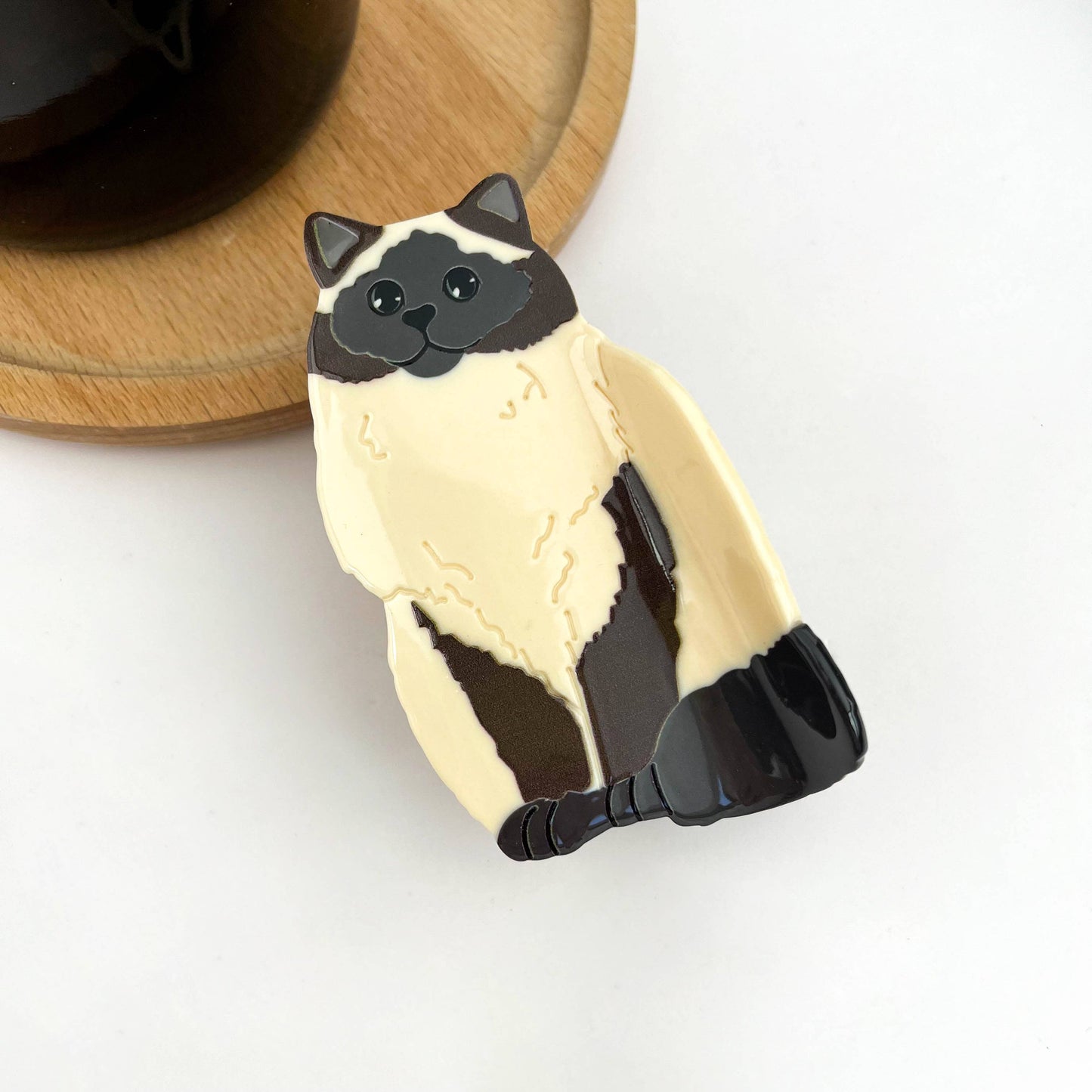 Sitting Cat Hair Claw Clip