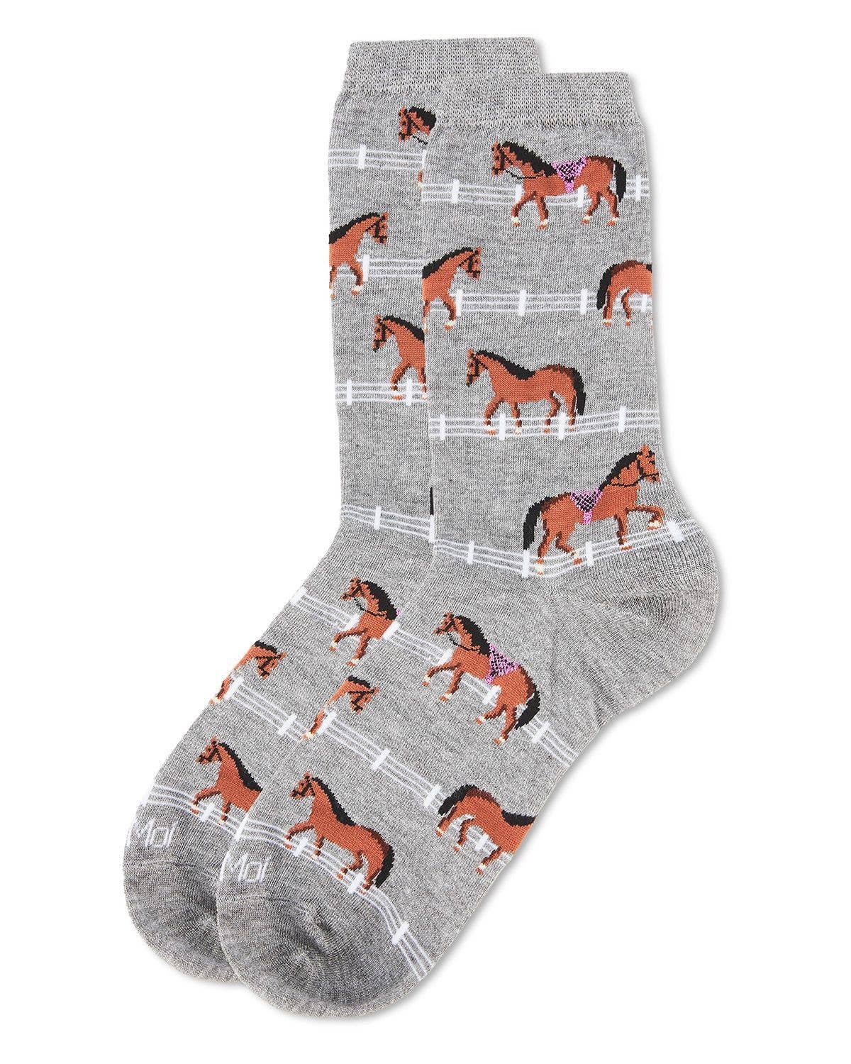 MeMoi Show Pony Bamboo Blend Crew Socks