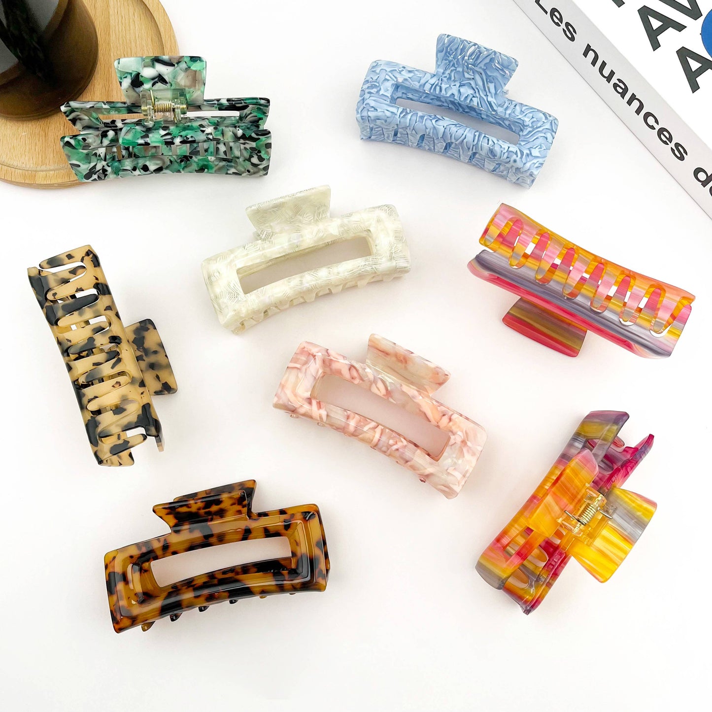 Rectangular Acetate Hair Claw